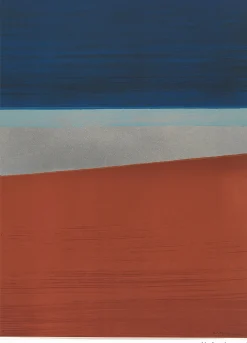 Plakat 50 x 70 cm. Anna-Eva Bergman, «L10-1970 Rød Jord»